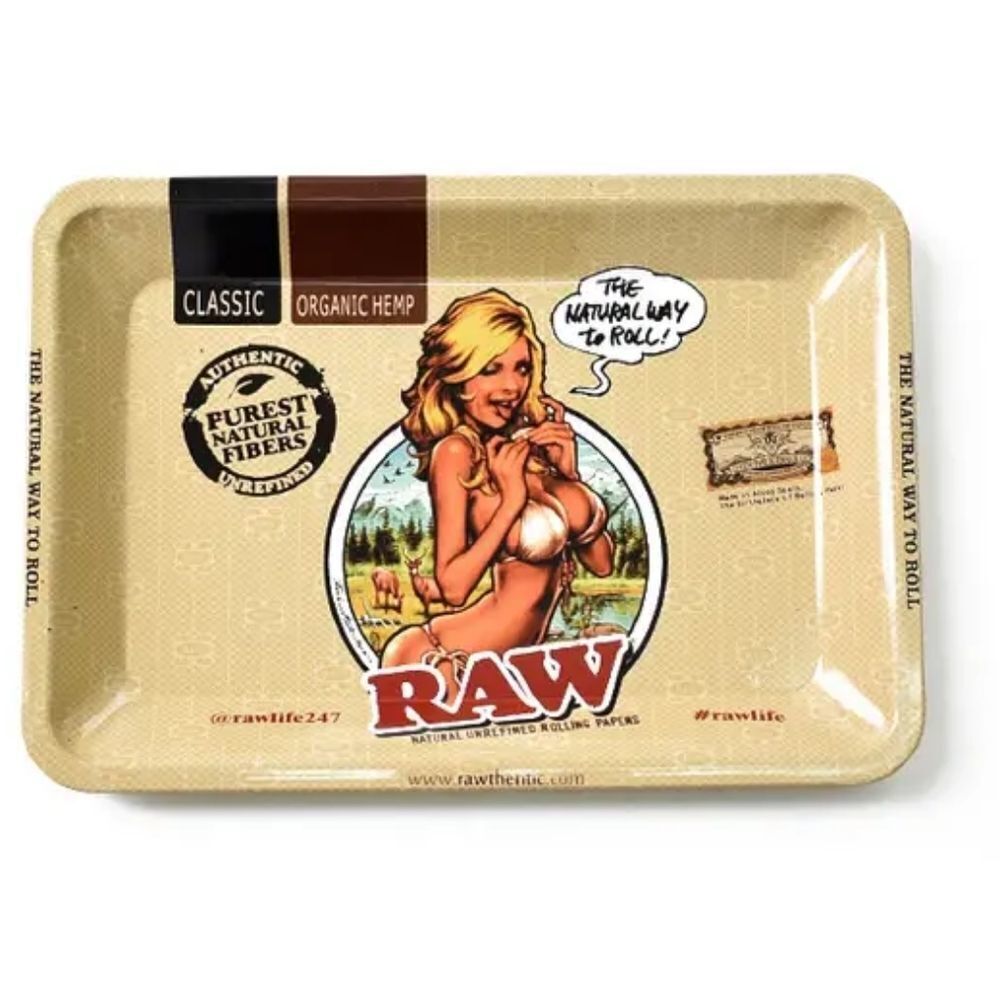 RAW natural rolling crushing tray with hot girl plate